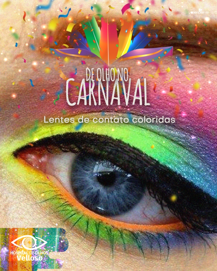 De olho no carnaval - Lentes de contato colorida
