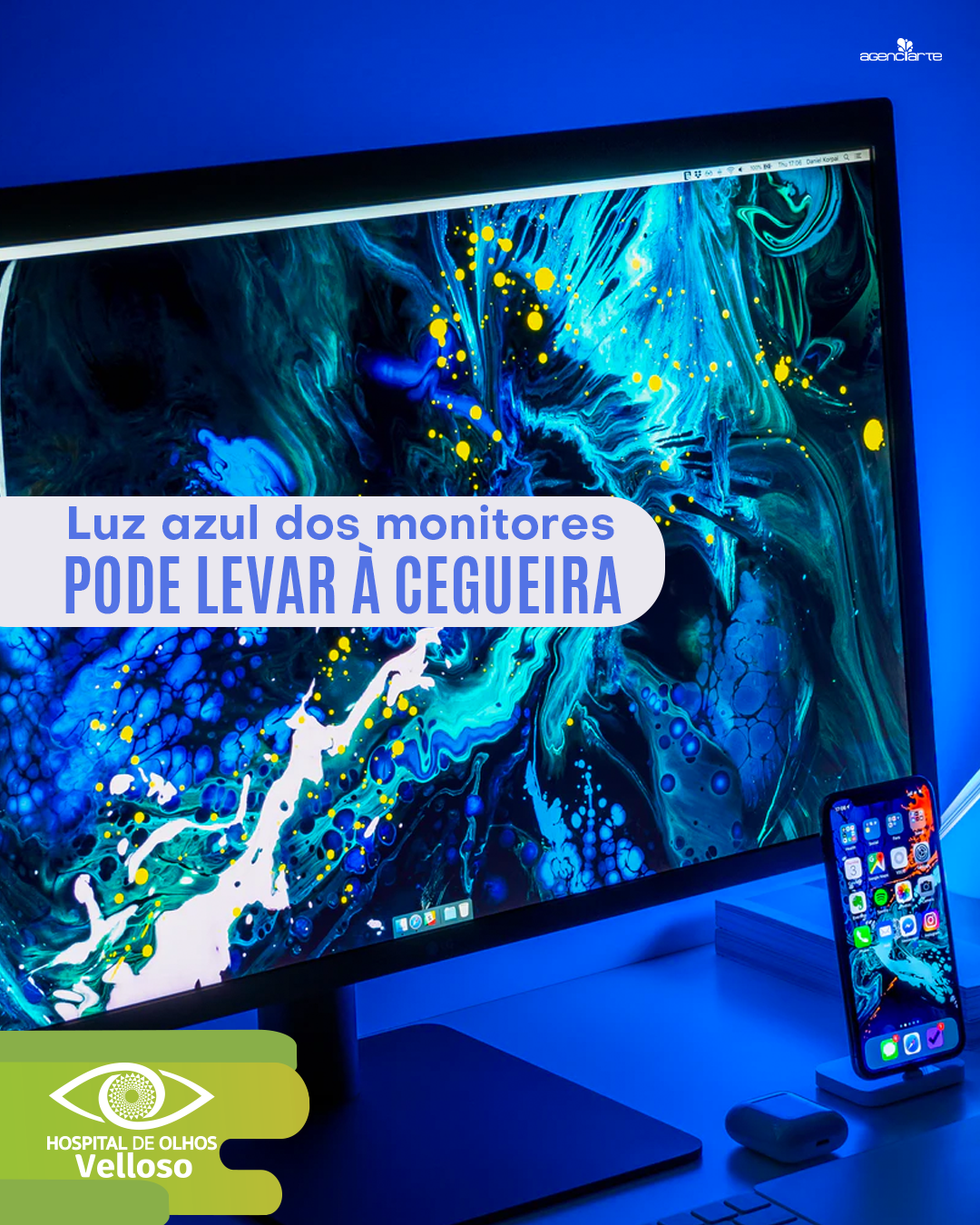 Luz azul dos monitores pode levar à cegueira